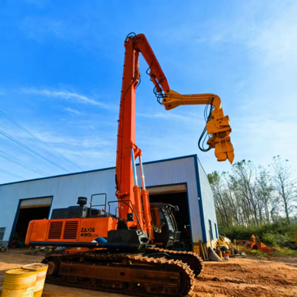 ZX490 Excavator with Piling Arm  Heavy Duty Construction Equipment Customizable