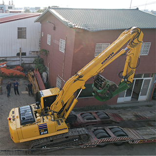 PC210-8 Excavator Piling Arm | Custom Pile Driving Boom Attachment