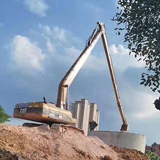Excavadora CAT345DL de brazo largo | Pluma extendida de alta resistencia para excavaciones profundas