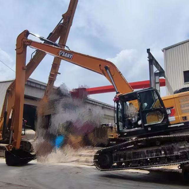 Excavadora de brazo largo SY365 para construcción y dragado, fabricante chino, directo de fábrica.