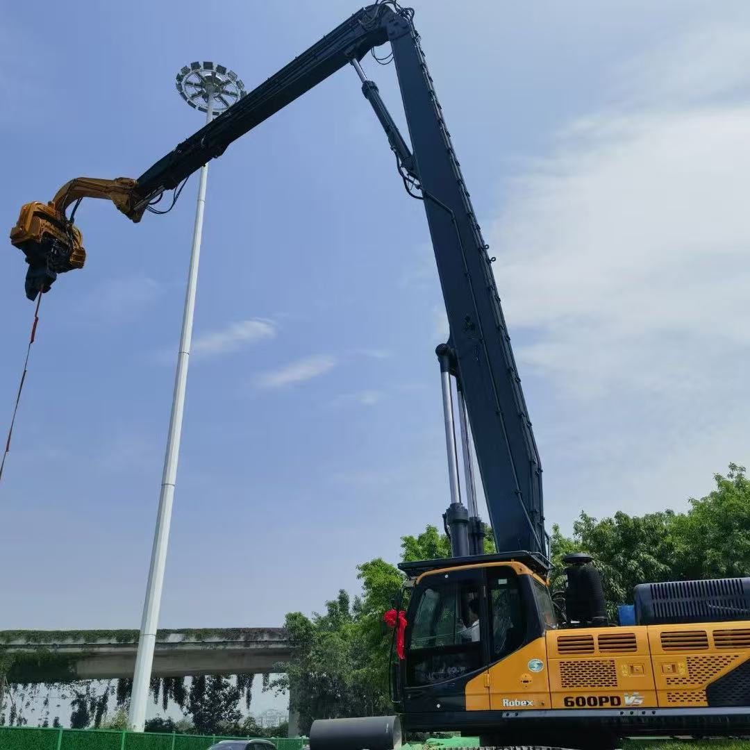 Brazo de hinca de pilotes para excavadora HD600 de alta resistencia para construcción de cimientos